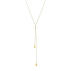 Elements Gold Organic Teardrop Lariat Necklace