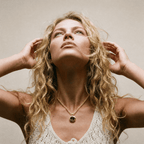 Gold Green Quartz Necklace - Margo