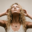 Gold Green Quartz Necklace - Margo