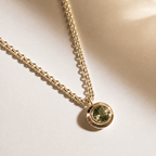 Gold Green Quartz Necklace - Margo