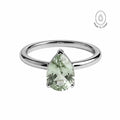 Anillo de oro o plata con peras de amatista - Zinnia