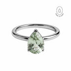 Anillo de oro o plata con peras de amatista - Zinnia