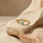 Anillo de oro o plata con peras de amatista - Zinnia