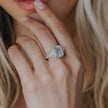 Gold or Silver Statement Green Quartz Ring - Giselle