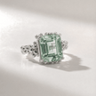 Gold or Silver Statement Green Quartz Ring - Giselle
