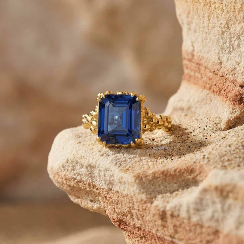 Gold Sapphire Ring - Layla