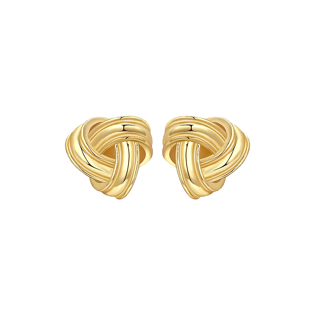 Gold twist earrings