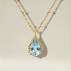 Gold Vermeil Blue Topaz Necklace - Aurelia