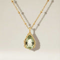 Collar de oro vermeil con cuarzo verde - Alba