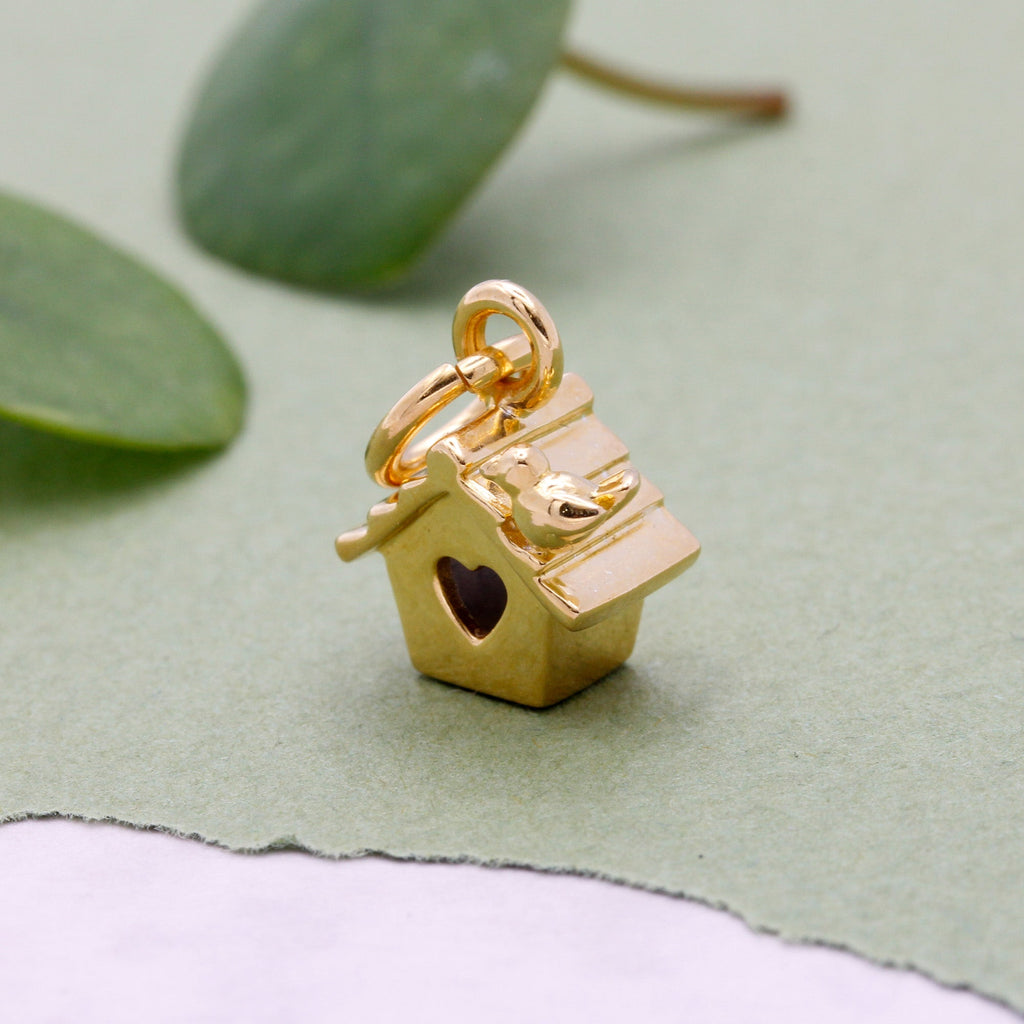 Bird House Silver Charm