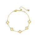 Gold Cut-Out Clover Bracelet