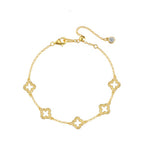 Gold Cut-Out Clover Bracelet