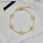 Gold Mixed Clover Bracelet