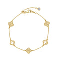 Gold Mixed Clover Bracelet