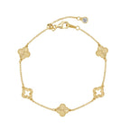 Gold Mixed Clover Bracelet