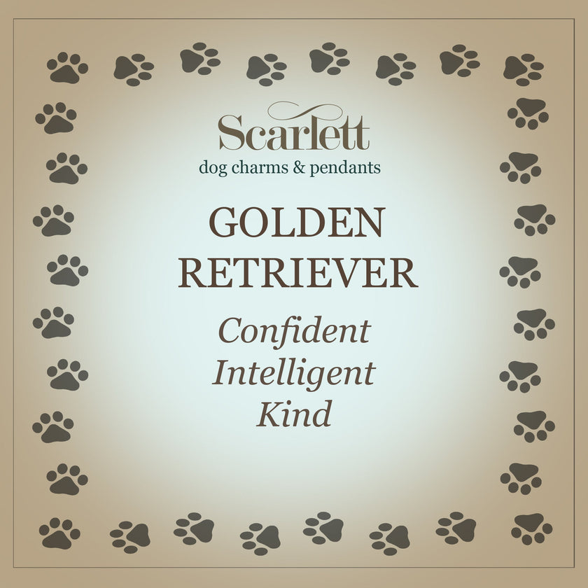 Golden Retriever Silver Dog Charm Bracelet