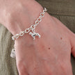 Golden Retriever Silver Dog Charm Bracelet