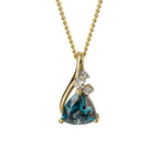 Elements Gold Trillion Semi-Precious Pendant