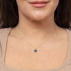 Elements Gold Heart Pendant with Precious Stones and Diamond Surround