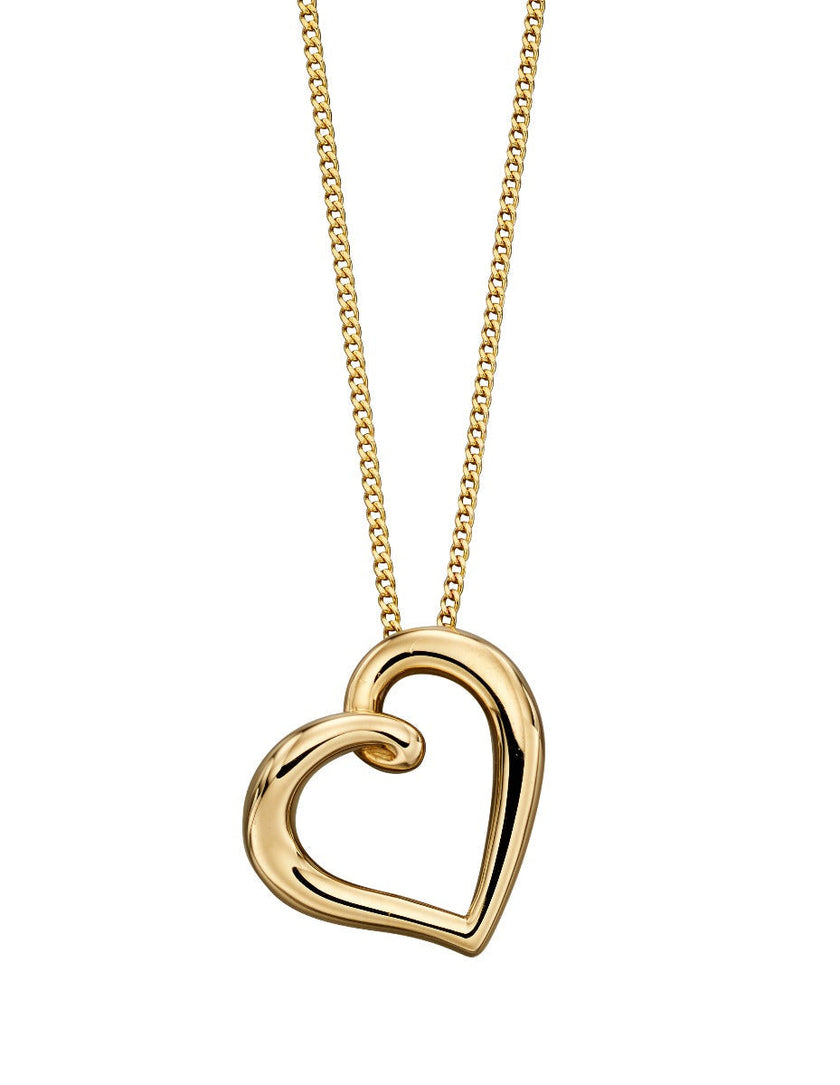 Elements Gold Organic Heart Pendant