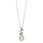 Elements Gold Pearl and Diamond Vine Pendant
