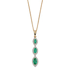 Elements Gold Marquise Triple Drop Pendant