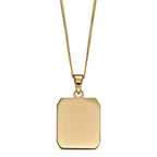 Elements Gold Rectangular Dog Tag Pendant