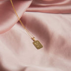 Elements Gold Rectangular Dog Tag Pendant