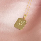 Elements Gold Rectangular Dog Tag Pendant