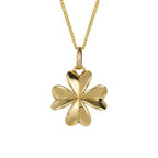Elements Gold Four Leaf Clover Pendant