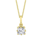 Elements Gold Asscher Cut Solitaire Pendant