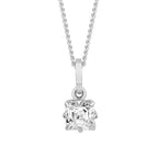 Elements Gold Asscher Cut Solitaire Pendant
