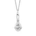 Elements Gold Pear Cut Knife Edge Pendant