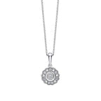Elements Gold Bezel Set Diamond Cluster Pendant