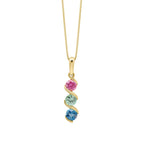 Elements Gold Amalfi Three Colour Twist Pendant