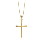 Elements Gold Tapered Cross Pendant