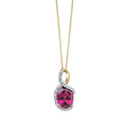 Elements Gold Elegant Twist Garnet Pendant