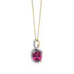 Elements Gold Elegant Twist Garnet Pendant