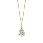 Elements Gold Shield Cut Topaz Pendant