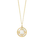 Elements Gold Mother Of Pearl Inlay Swirl Pendant