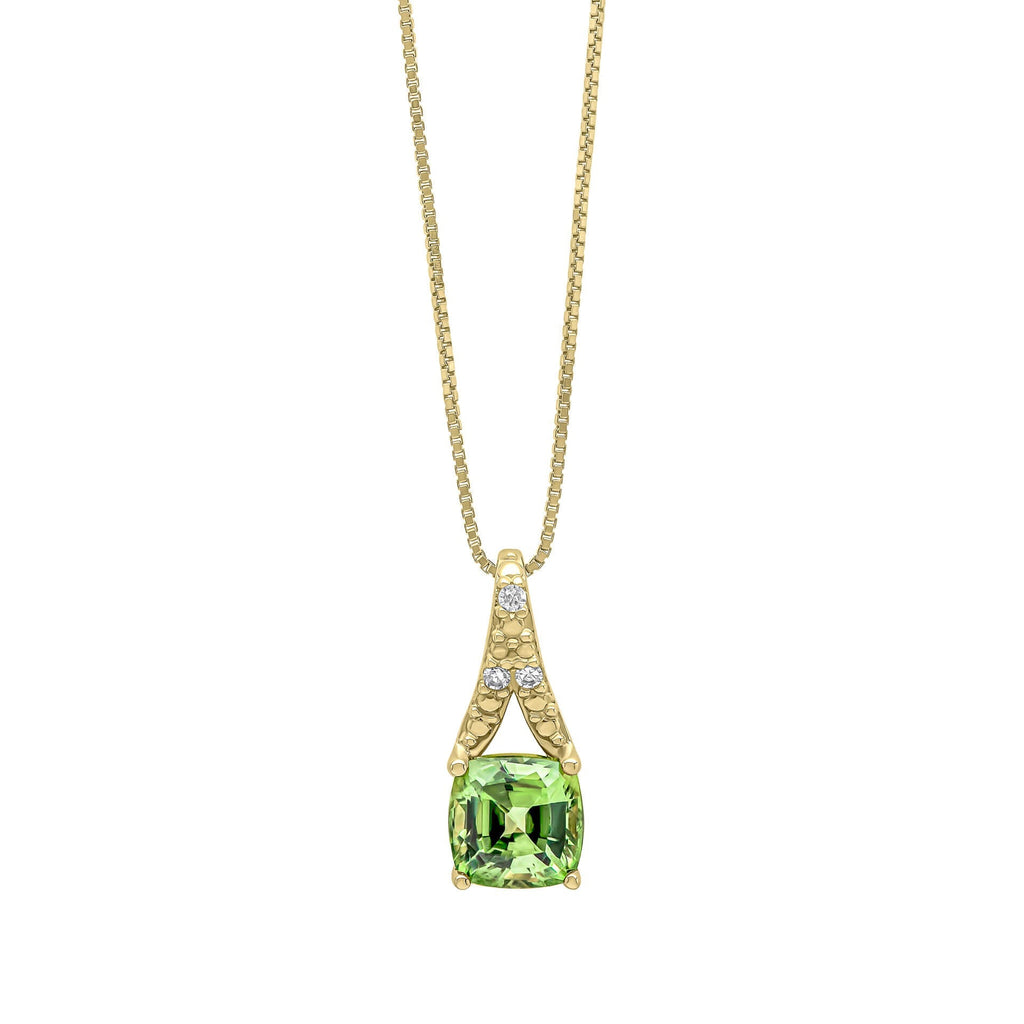 Elements Gold Rose Cut Sapphire and Diamond Pendant