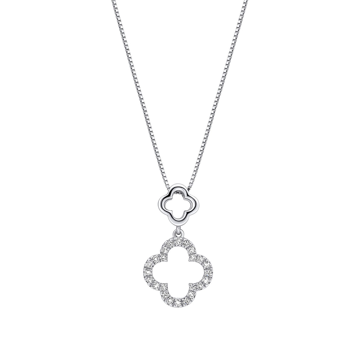 Elements Gold Diamond Quatrefoil Pendant