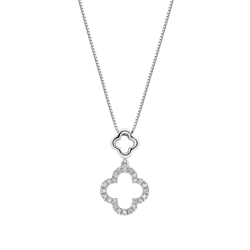 Elements Gold Diamond Quatrefoil Pendant