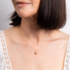 Elements Gold Ornate Sapphire Pendant