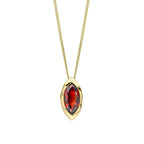 Elements Gold Marquise Garnet Pendant