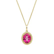 Elements Gold Oval Cut Pink Topaz Pendant