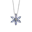 Elements Gold Tanzanite Flower Pendant with Diamond