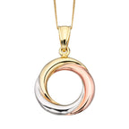 Elements Gold Tri-Metal Open Circle Pendant