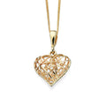 Elements Gold Caged Heart Pendant