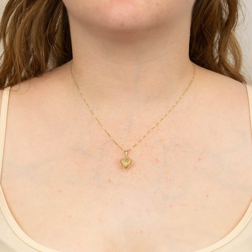 Pendentif Cœur en cage Elements Gold
